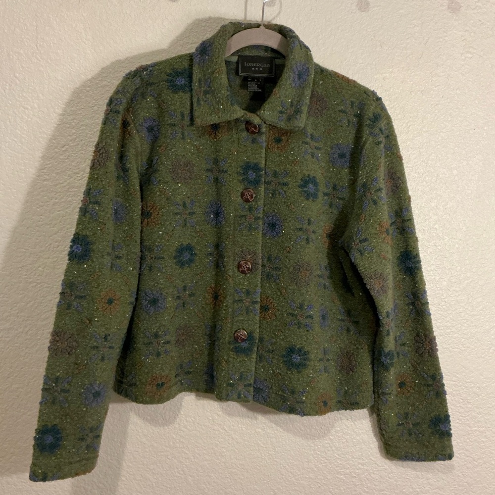 Vintage Lonergan Floral Cardigan Size S